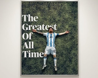 Lionel Messi-affisch, Argentinas fotbolls-GET, digital konst för fotboll (utskrivbar PDF)