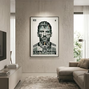 Lionel Messi VM-mästare collageposter, Argentina fotboll mosaiktryck (digital nedladdning) bild 2