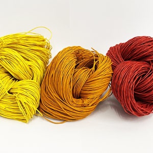 Bulky Paper Twine - 190 yards (175m) - Straw Yellow, Orange and Red - DIY, Crafts, Gift Wrapping, Knitting and more