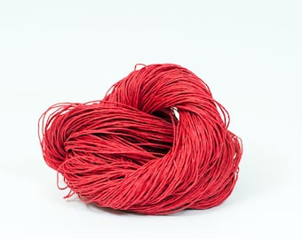 Paper Yarn - Paper Twine: Fiery Red - Knit, Crochet, Textile Arts, DIY Supply, Gift Wrap, Weave - Washable and Eco-Friendly