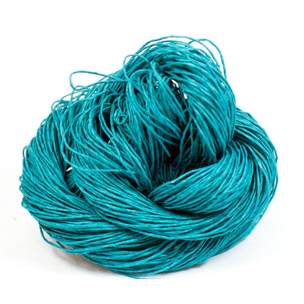 Paper Yarn - Paper Twine: Teal - Knit, Crochet, Textile Arts, DIY Supply, Gift Wrap, Weave - Washable, Eco-Friendly and Vegan Yarn