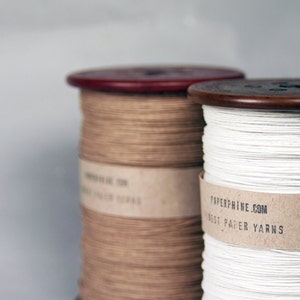 Medium Paper Twine on an Old Vintage Bobbin / available in White and Natural/Kraft image 2