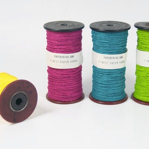 Paper Twine on a Old Wooden Bobbin - Paper Cord - DIY - Old Spool - Christmas Gift Wrap