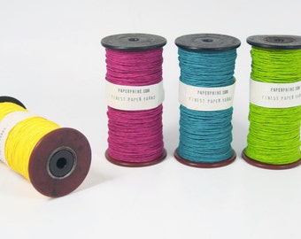 Paper Twine on a Old Wooden Bobbin - Paper Cord - DIY - Old Spool - Christmas Gift Wrap