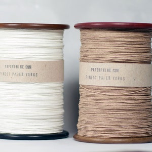 Medium Paper Twine on an Old Vintage Bobbin / available in White and Natural/Kraft image 3