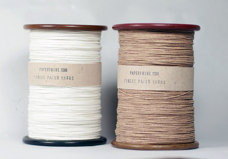 Medium Paper Twine on an Old Vintage Bobbin / available in White and Natural/Kraft image 3