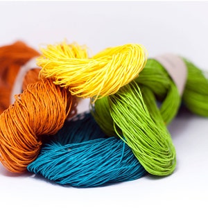 Paper Yarn Paper Twine: Orange Knit, Crochet, Textile Arts, DIY Supply, Gift Wrap, Weave Washable and Eco-Friendly image 5