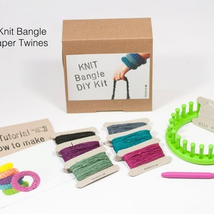 DIY Kit: Knit Bangle Personalize and Choose 6 Colors Fun - Etsy