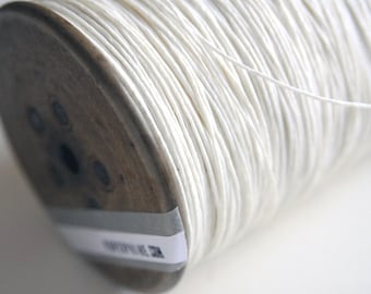 Paper Yarn - Strong White Paper Twine on a Vintage Bobbin - DIY, Knit, Crochet, Craft - Handwash
