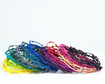 DIY Kit: KNOT Bracelet / Necklace - Handmade Gift - Fun & Easy - DIY with Paper Twine - Choose your own colors!