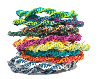 DIY Kit: Paperyarn Friendship Bracelets - Fun and Easy - Personalize - Choose 4 colors -  Great Gift - DIY, Crafts, Kids