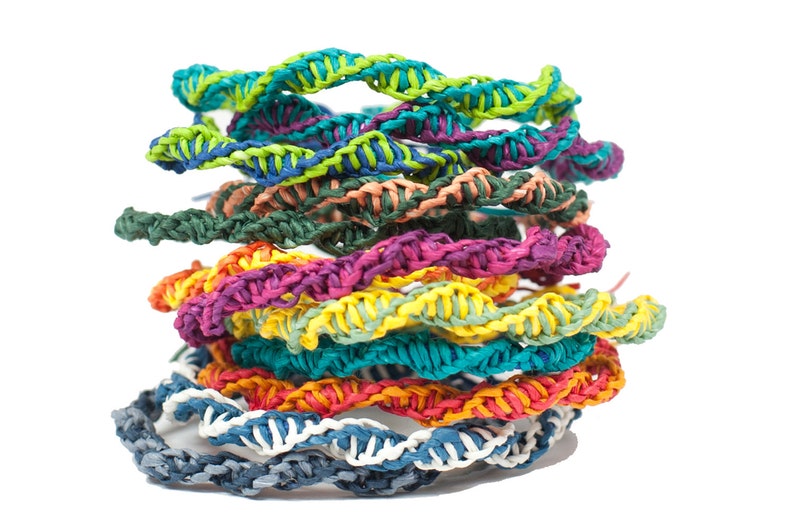 DIY Kit: Paperyarn Friendship Bracelets Fun and Easy Personalize Choose 4 colors Great Gift DIY, Crafts, Kids image 1
