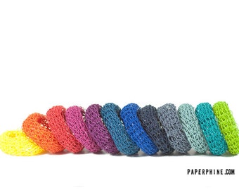 DIY Kit: Knit Bangle -  personalize and choose 6 colors -  fun and easy - no knitting skills required - makes a great handmade gift, too!