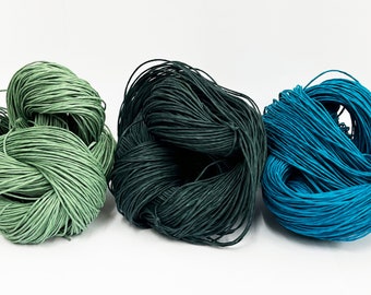 Bulky Paper Twine: Light Emerald - Emerald- Teal - 190 yards (175m) - DIY, Crafts, Gift Wrapping, Knitting, Weaving, Craft Supply