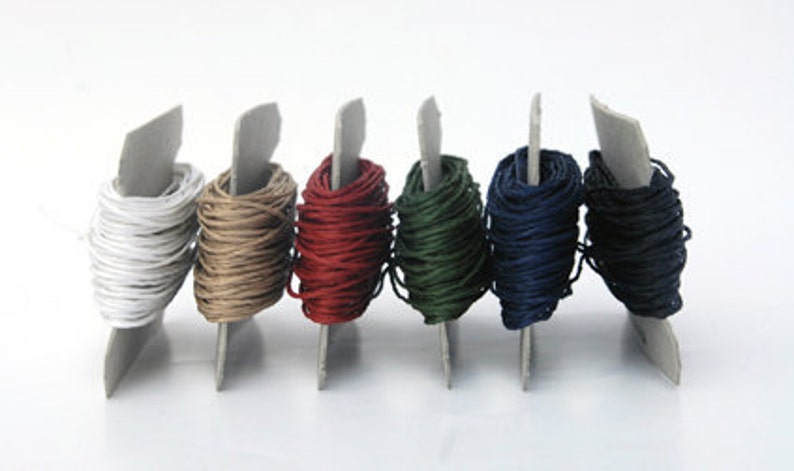 Paper Twine Set of 6 Classical Colors 6 x 11 yards Eco-friendly, vegan, handwash Paperyarn image 2