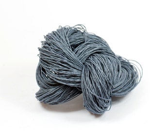 Paper Yarn - Paper Twine: Grey - Knit, Crochet, Textile Arts, DIY Supply, Gift Wrap, Weave - Washable, Eco-Friendly, Vegan Yarn - GrayBlue