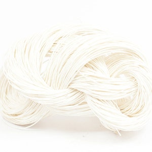 Paper Yarn - Paper Twine: White  - 131 yards (120m) - Knit, crochet, textile arts, DIY supply - Handwash