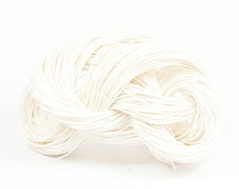 Paper Yarn - Paper Twine: White  - 131 yards (120m) - Knit, crochet, textile arts, DIY supply - Handwash