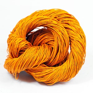 Paper Yarn Paper Twine: Orange Knit, Crochet, Textile Arts, DIY Supply, Gift Wrap, Weave Washable and Eco-Friendly image 1