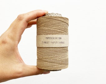 SALE: Medium Paper Twine - Natural - 180m Sample Size - Knitting, Crochet, Bookbinding, DIY - vegan, eco-friendly - Paper Yarn