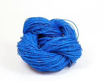 Paper Yarn - Paper Twine: Blue - Knit, Crochet, Textile Arts, DIY Supply, Gift Wrap, Weave - Washable and Eco-Friendly