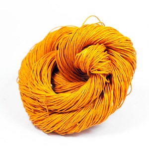 Paper Yarn Paper Twine: Orange Knit, Crochet, Textile Arts, DIY Supply, Gift Wrap, Weave Washable and Eco-Friendly image 2