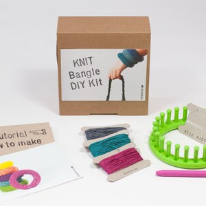 DIY Kit: Knit Bangle personalize and choose 3 colors fun and easy no knitting skills required makes a great gift, too image 2