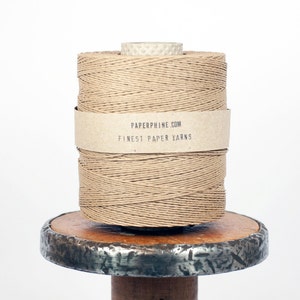 Strong Paper Twine / Paper Yarn in Natural-Kraft Knit, Crochet, Weave, Gift Wrap, Fiber Arts, DIY Supply Handwash Ecofriendly image 1