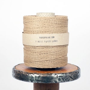 Spago di carta resistente / filato di carta in Kraft naturale - Maglia, uncinetto, tessitura, carta da regalo, fibre artistiche, forniture fai da te - Lavare a mano - Ecologico