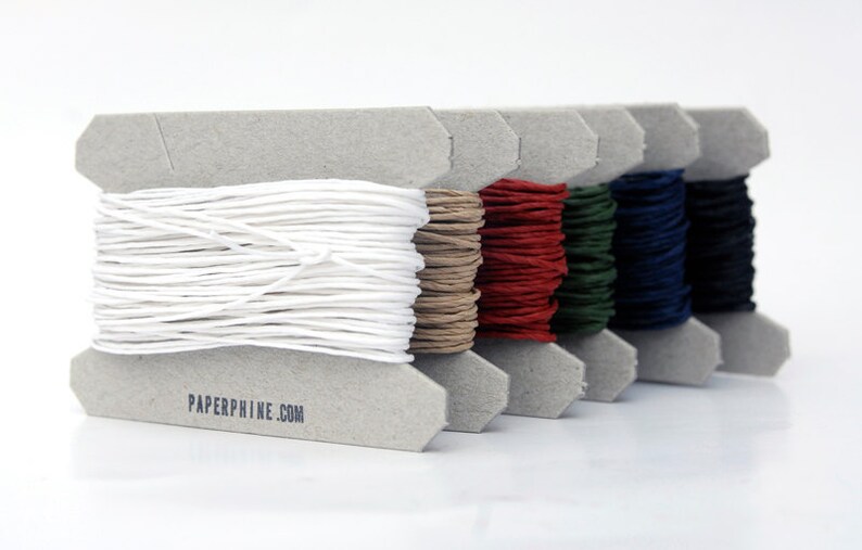 Paper Twine Set of 6 Classical Colors 6 x 11 yards Eco-friendly, vegan, handwash Paperyarn image 4
