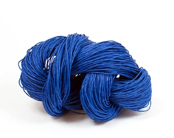 Paper Yarn - Paper Twine: Ultramarine Blue - knit, crochet, textile arts, DIY supply - eco-friendly, vegan, marine blue, paper string