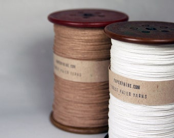 Medium Paper Twine on an Old Vintage Bobbin / available in White and Natural/Kraft