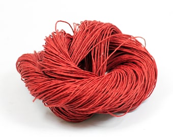 Paper Yarn - Paper Twine: Red - Knit, Crochet, Textile Arts, DIY Supply, Gift Wrap, Weave - Washable and Eco-Friendly