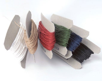 Paper Twine - Set of 6 Classical Colors (6 x 11 yards) - Eco-friendly, vegan, handwash - Paperyarn