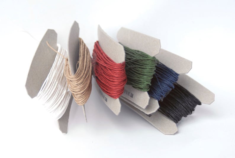 Paper Twine Set of 6 Classical Colors 6 x 11 yards Eco-friendly, vegan, handwash Paperyarn image 1