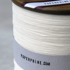 Finest White Paper Yarn on a Vintage Bobbin (1200 yards)