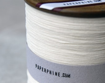 Finest White Paper Yarn on a Vintage Bobbin (1200 yards)
