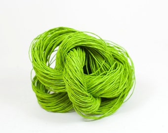 Paper Yarn - Paper Twine: Fresh Green / Lime - Knit, Crochet, Textile Arts, DIY Supply, Gift Wrap, Weave - Washable and Eco-Friendly