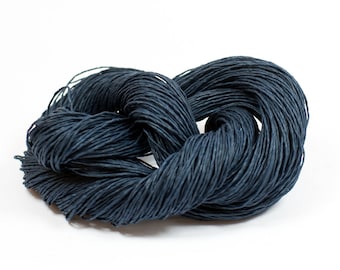 Paper Yarn - Paper Twine: Dark Blue - Knit, Crochet, Textile Arts, DIY Supply, Gift Wrap, Weave - Washable, Eco-Friendly and Vegan Yarn