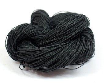 Paper Yarn - Paper Twine: Black - Knit, Crochet, Textile Arts, DIY Supply, Gift Wrap, Weave - Washable and Eco-Friendly