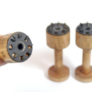 3 Old Gear Bobbins - Vintage Spools - Photo props, storage and decoration  - OOAK