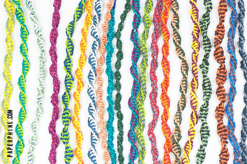 DIY Kit: Paperyarn Friendship Bracelets Fun and Easy Personalize Choose 4 colors Great Gift DIY, Crafts, Kids image 3