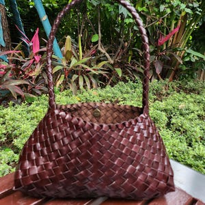 Handgewebte Drachentasche, Boho Ledertasche Geflochtene Ledertasche, Ledertasche
