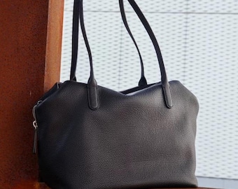 Bolso hobo de cuero hecho a mano: bolso grande para uso diario