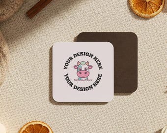 Coaster Mockup (Digital Download, PSD and PNG File)