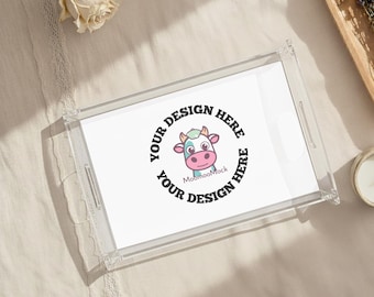 Acrylic Serving Tray Mockup (Digital Download, PSD and PNG File)