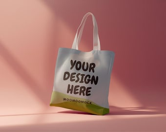 Tote Bag Mockup - Canva Drag and Drop (Digital Download, PDF and PNG Files)