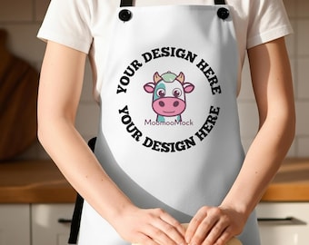 Apron Mockup PSD & PNG – AOP Kitchen Apron Template – Baking Apron Mockup – Digital File for Designers