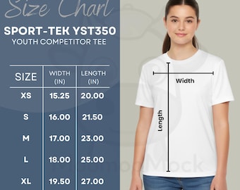 Sport-tek YST350 Size Chart • Sport-tek Youth Posicharge