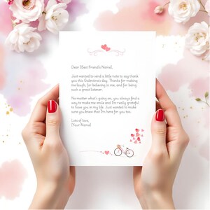 Carta imprimible personalizada para el día de San Valentín